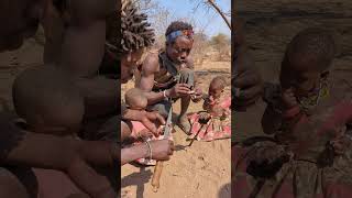 Bushmen getting delicious lunch with kids [upl. by Odraleba460]