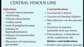 IV Central line indications  contraindications  complications [upl. by Romina]