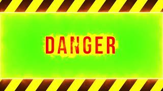 Danger and Attention Warning Lines  Green Screen Effects 4K [upl. by Orgalim]