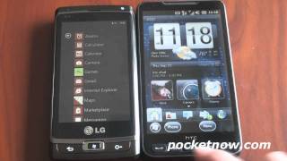 Windows Mobile 65 versus Windows Phone 7  Pocketnow [upl. by Angelika556]