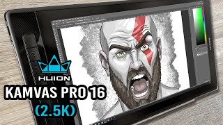 Huion kamvas Pro 16 25K review amp Wacom Cintiq comparison  FIRST IMPRESSIONS [upl. by Enitsyrhc]