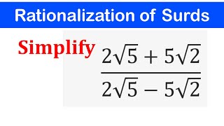 How to Rationalize the denominator with a Surd  SHS CORE  ELECTIVE MATH [upl. by Dannie]