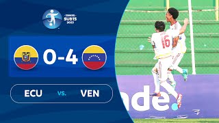 ECUADOR vs VENEZUELA 04  RESUMEN  CONMEBOL SUB 15  FASE DE GRUPOS [upl. by Aiza]