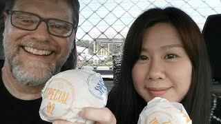 Mcdonalds Chicken N Cheese Burger Review Live [upl. by Hgielyk628]