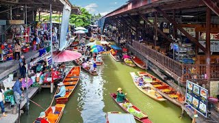 Bangkok biggest floating market Damnoen Saduak Floating Market 6th April 2023 [upl. by Ecnarrat458]