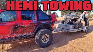 TOWING WITH THE HEMI JEEP  FUEL ECONOMY [upl. by Leban]