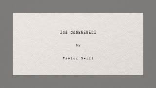 Taylor Swift  The Manuscript Official Lyric Video [upl. by Jewett]