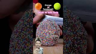 JERUK VS BOLA TENIS satisfying oddlysatisfying food relaxing sweet funny [upl. by Ardnaid]