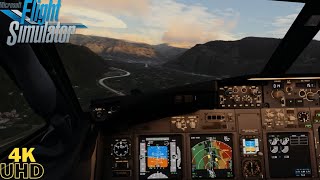 Thrilling Bolzano Airport Arrival PMDG 737 Epic Flight in MSFS [upl. by Aiclid]