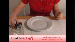 How to Paint Ceramic Dinner Plates  available at Crafty Arts [upl. by Asilat327]