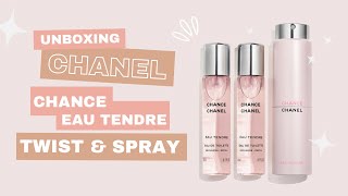 CHANEL Chance Eau Tendre Eau De Toilette Twist amp Spray  Unboxing  Miss Fancy [upl. by Reagan]