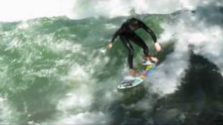 River Surfing Munich  Eisbach High  Surfaris  Point Panic [upl. by Notniuqal]