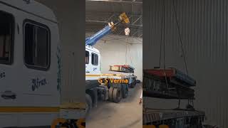 Hydraulic press bed unloading 26 ton weight 150 mobile crane HC 340 [upl. by Enirehs]