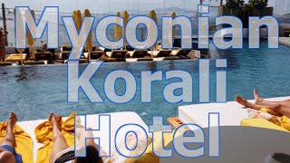 Myconian Korali Hotel in Mykonos Megali Ammos Beach  REVIEW [upl. by Ednutey]