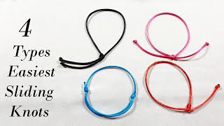 Sliding Knots Made Easy Step by Step Tutorial How to Make a Adjustable Bracelet with Slide Knots [upl. by Zetnauq458]