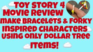 How to make sporky from Toy story 4 using only Dollar tree items  Movie review kids crafts [upl. by Cotsen]