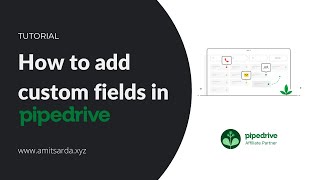 How to add custom fields in Pipedrive under Deals and Persons  Pipedrive Tutorial [upl. by Anived670]