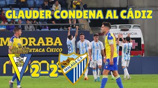 EL CÁDIZ CF REGALA 2 PUNTOS  CRÓNICA CÁDIZ CF 22 MÁLAGA CF [upl. by Goldarina]