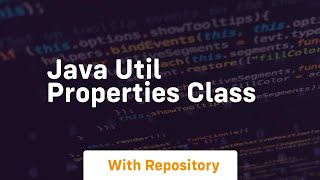 java util properties class [upl. by Jackson]