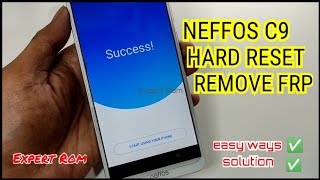 Neffos C9 TP707A Hard Reset FRP Google Account Unlock Bypass Without Pc Neffos C9 Android 80 [upl. by Ynavoj]