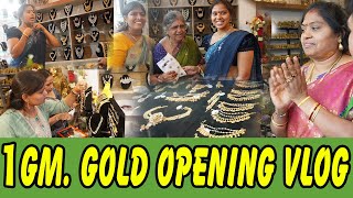 1gm gold jewellery ఆరంభం అదిరింది బోనీ బాగుంది ఆనందోత్సాహాల మధ్య ఓపెనింగ్  TTH [upl. by Isabelita]