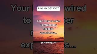 Your brain is wired to remember negative experiences shorts facts [upl. by Mathia750]