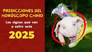 Los Signos Que Sufrirán Este 2025  PREDICCIONES DEL HOROSCOPO CHINO [upl. by Niltyak]