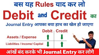 Rules of Debit and Credit in Accounts  Journal Entry Accounting  Golden Rules of Accounts [upl. by Mogerly]