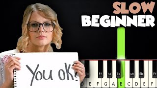 You Belong With Me  Taylor Swift  SLOW BEGINNER PIANO TUTORIAL  SHEET MUSIC by Betacustic [upl. by Llerrad359]