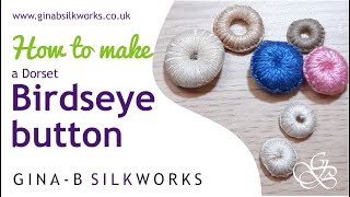 How to Make a Dorset Birdseye Birds Eye Button  18th century thread shirt button tutorial [upl. by Socem]