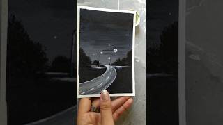 Streetlight night view painting using acrylic colours 🖌️🎨 trending artshorts artist nightview [upl. by Lladnek503]