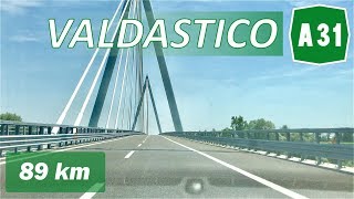 A31  PIOVENE R  ROVIGO  Autostrada della Valdastico  Percorso completo [upl. by Acinod730]