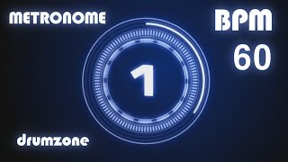 드럼존 메트로놈  60 BPM  Metronome  Click amp Voice  1 hour [upl. by Jozef784]