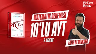 345 YAYINCILIK 10LU AYT MATEMATİK DENEMESİ  2 DENEME [upl. by Gabor402]