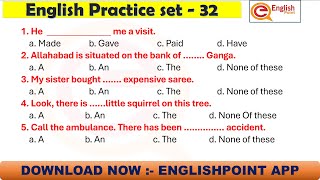 English Grammar Practice  32  English Grammar For ALL Exams  ASSAM  Odisha  State Exams [upl. by Belicia]