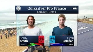 Quiksilver Pro France Round Two Heat 2 [upl. by Tnerual614]