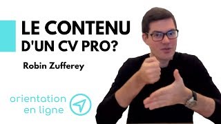 Comment faire un CV professionnel Le contenu [upl. by Graig986]