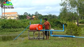 Amazing farmer idea to make free energy water pump without electric power freeenergy diy [upl. by Ellenaej]