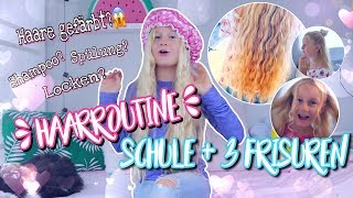 Meine HAARROUTINE SCHULE  3 Frisuren über Nacht MaVie Tutorial [upl. by Ika990]