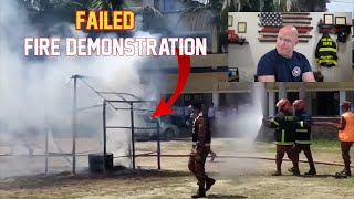 Possibly the worst firefighting demonstration in history [upl. by Etteroma884]