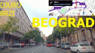 Cetinjska ulica  Milentija Popovića Beograd vožnja autom sa navigacijom Waze septembar 2024 [upl. by Rainger23]