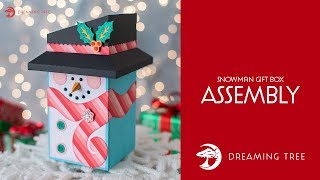 SVG File  Snowman Gift Box  Assembly Tutorial For Cricut Silhouette and ScanNCut [upl. by Yeta144]