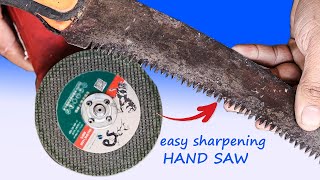 how to sharpen hand saw at home handsaw sharpening [upl. by Shank]