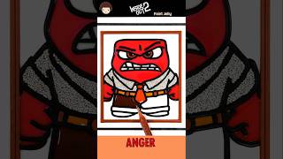 ANGER amp Jelly Painting Inside Out 2 Colorful Clay Art insideout2 ANGER [upl. by Adirf]