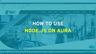 DAVE Embedded Systems  HOW TO  How to use nodejs on AURA [upl. by Ikkir]