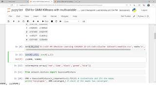 08 Implement Gaussian Mixture Model GMM using EM algorithm with 5 different data distributions [upl. by Kellsie]