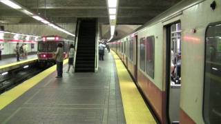 HD MBTA Red Line Trains in Park St [upl. by Enalda]