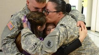 Military parents surprise daughters in tearful reunion at Miller Elementary [upl. by Latoya564]