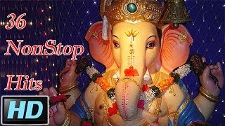 36 NonStop Superhit Marathi Ganpati Songs [upl. by Aikemit]