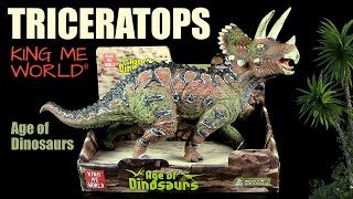 King Me World ® XL Triceratops  Age Of Dinosaurs  Unboxing amp Review Deutsch  German [upl. by Fabozzi620]